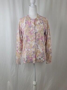 Pima Cotton Tommy Hilfiger Pastel Tie-Dye Cardigan in Pink, Lavender and Cream